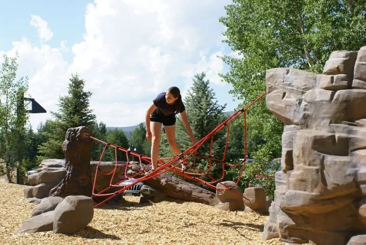 Rope climbing structure at Arrowhead Park